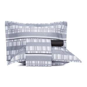 Jogo de Cama King 4 Peças Altenburg Toque Acetinado - Tonal Grey
