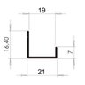 Perfil Testeira Alumínio para Bordas MDF 18 mm Inox RM-124 - 2 de 3 Metros - 2