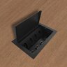 Tomada Caixa para Embutir em Mesa de Escritório 4NBR Preto - 5