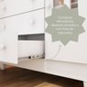Quarto de Bebê Gabrielle Berço 3 em 1 Cômoda Infantil com Porta Branco Brilho Carolina Baby - 8