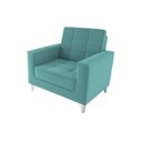 Ver imagem 1 de Poltrona Decorativa Thaina Veludo Verde Menta E-437