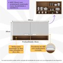 Ver imagem 2 de Armário Aéreo 120cm com 2 Portas Paris Multimóveis Mp2214 Rustic/branco