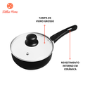 Ver imagem 2 de Jogo de Panelas Cerâmica Antiaderente Roma 5 Peças Preta