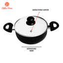 Ver imagem 4 de Jogo de Panelas Cerâmica Antiaderente Roma 5 Peças Preta