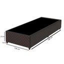 Ver imagem 5 de Base Para Cama Box Solteiro 88cm Poliéster Bordado Flora Marrom - Gazin