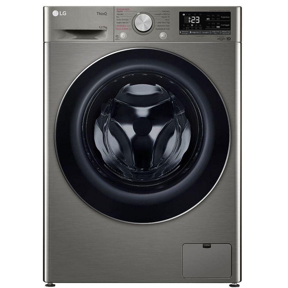 Lavadora e Secadora Lg Vc4 Ia 12kg Inox Look Cv5012pc4a 220v