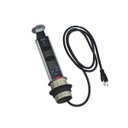 Ver imagem 2 de Tomada Torre Retrátil com USB para Embutir em Mesas, Móveis e Sofás