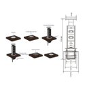 Ver imagem 3 de Tomada Torre Retrátil com USB para Embutir em Mesas, Móveis e Sofás