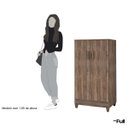 Ver imagem 5 de Armário Organizador Multiuso Sapateira Slim 2 Portas Rústico