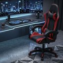 Ver imagem 7 de Cadeira Gamer Ergonômica Elite Courino Preto/vermelho - Sallar Home