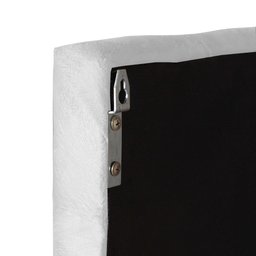 Cabeceira Painel Estofada Cama Casal 1,40 - Corino Branco - 5