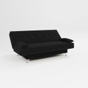 Ver imagem 1 de sofá cama 1,80m Íris Suede Preto Adonai Estofados