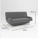 Ver imagem 4 de sofá cama 1,80m Íris Suede Preto Adonai Estofados