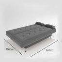 Ver imagem 5 de sofá cama 1,80m Íris Suede Preto Adonai Estofados
