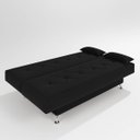 Ver imagem 2 de sofá cama 1,80m Íris Suede Preto Adonai Estofados