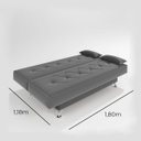 Ver imagem 5 de sofá cama 1,80m Íris Suede Marrom Adonai Estofados