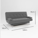 Ver imagem 4 de sofá cama 1,80m Íris Suede Marrom Adonai Estofados