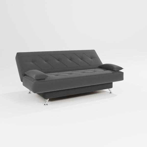 sofá cama 1,80m Íris Suede Cinza Adonai Estofados - 1