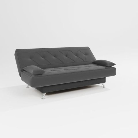 sofá cama 1,80m Íris Suede Cinza Adonai Estofados