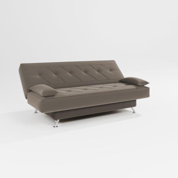 sofá cama 1,80m Íris Suede Cappuccino Adonai Estofados - 1