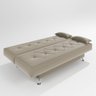 sofá cama 1,80m Íris Suede Bege Adonai Estofados - 2