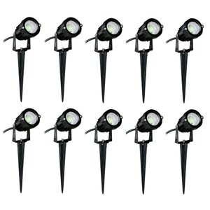 Kit 10x Espeto de Jardim 3w Verde Bivolt À Prova D'água