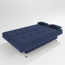 Ver imagem 2 de sofá cama 1,80m Íris Suede Azul Adonai Estofados