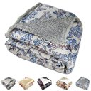 Ver imagem 1 de Cobertor Casal Dupla Face Estampado Áustria - Floral Azul