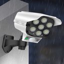Ver imagem 2 de Luminaria Solar Dummy Camera Falsa Controle Sensor Presença Kit 2 Uni 77 Leds 3 funções Seguran