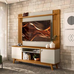 Rack Com Painel Para Sala Tv 55 Polegadas Colorado E Tulum Nature Off White Linea Brasil - 1 Rack Com Painel Para Sala Tv 55 Polegadas Colorado E Tulum Nature Off White Linea Brasil - 1