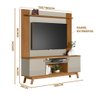 Rack Com Painel Para Sala Tv 55 Polegadas Colorado E Tulum Nature Off White Linea Brasil - 4