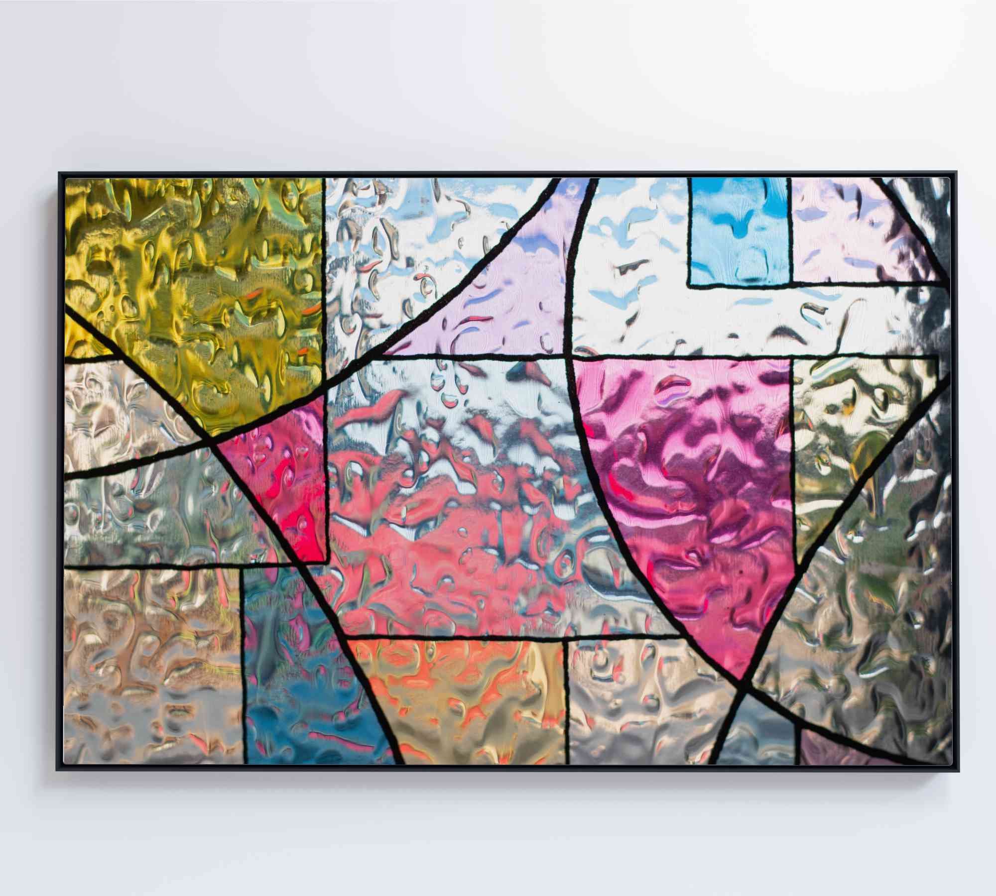 Quadro Vitral Geométrico Colorido Decor&Quadros ARTE016 60x40 cm Vidro Impresso - 8