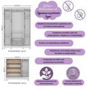 Ver imagem 3 de Quarto de Bebê Completo Berço Americano 3 em 1 Colchão Allegra Multimóveis Mp4598 Branco/