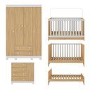 Ver mais imagens de Quarto de Bebê Completo Berço Americano 3 em 1 Colchão Allegra Multimóveis Mp4598 Branco/