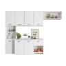 Armário Suspenso Cozinha Completa Estilo Planejado Módulo Único Puxador Concha Mila- Branco - Rpm - 1