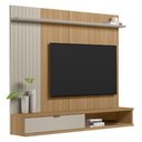 Ver imagem 3 de Painel Tv 75 Pol 179cm Bancada Suspensa Aruba Jequitibá/off L06 - Mpozenato