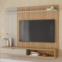 Ver imagem 1 de Painel Tv 75 Pol 179cm Bancada Suspensa Aruba Jequitibá/off L06 - Mpozenato