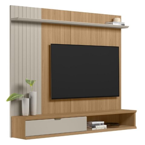 Painel Tv 75 Pol 179cm Bancada Suspensa Aruba Jequitibá/off L06 - Mpozenato