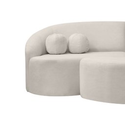 Sofá Orgânico Palermo 4 Lugares 210cm + Puff Bouclê - Sofa Store:bouclê Bege Marfim - 3