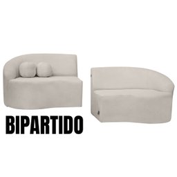 Sofá Orgânico Palermo 4 Lugares 210cm + Puff Bouclê - Sofa Store:bouclê Bege Marfim - 6
