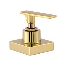 Kit 2 Acabamento para Registro de Chuveiro Alavanca Quadrado Dourado Brilhante Banheiro Padrão Deca - 3