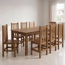 Ver imagem 2 de Mesa de Jantar Repleta Madeira Maciça 195x90 cm