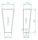 Ver imagem 2 de Kit 3 Vaso Planta 60x30 Trapézio Parede Polietileno BGPLASTICOS V17 VERDE BANDEIRA 011