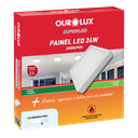 Ver imagem 2 de Kit 5 Painel Led Sobrepor 24w Biv 4000k Quad Branco Ourolux