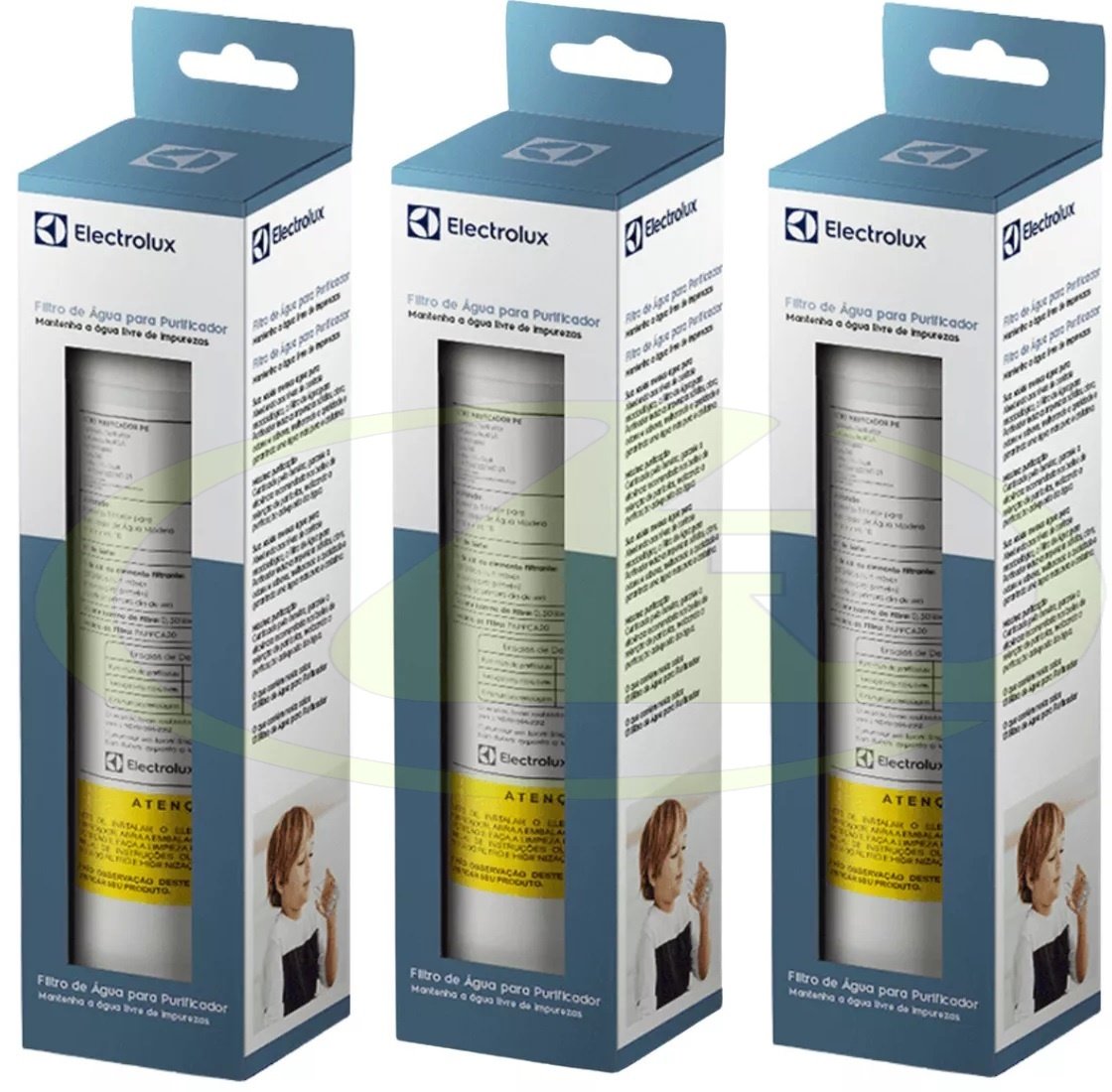 Kit 3 Unidades Refil Filtro de Água Original Electrolux Pe11b Pe11x Pc41b Pc41x Ph41b Ph41x 41037245