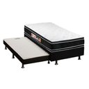 Ver imagem 1 de Cama Box Solteiro: Colchão Espuma D33 Castor Black e White Df + Base Crc Courano Black(88x188)