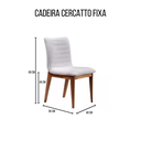 Ver imagem 3 de Cadeira de Jantar Cercatto Revestida em Tecido Suede Personal Decor