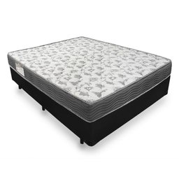 Cama Box Viúva Preto Blindada + Colchão De Espuma D33 - Ortobom - iso 100 128cm - Preto - 1