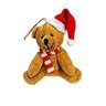 Urso de Pelúcia Enfeite para Pendurar e Decorar sua Árvore de Natal 15CM - Marrom - 1