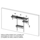 Ver imagem 2 de Roupeiro aramado quarto pequeno closet feminino solteiro 2,20 BR